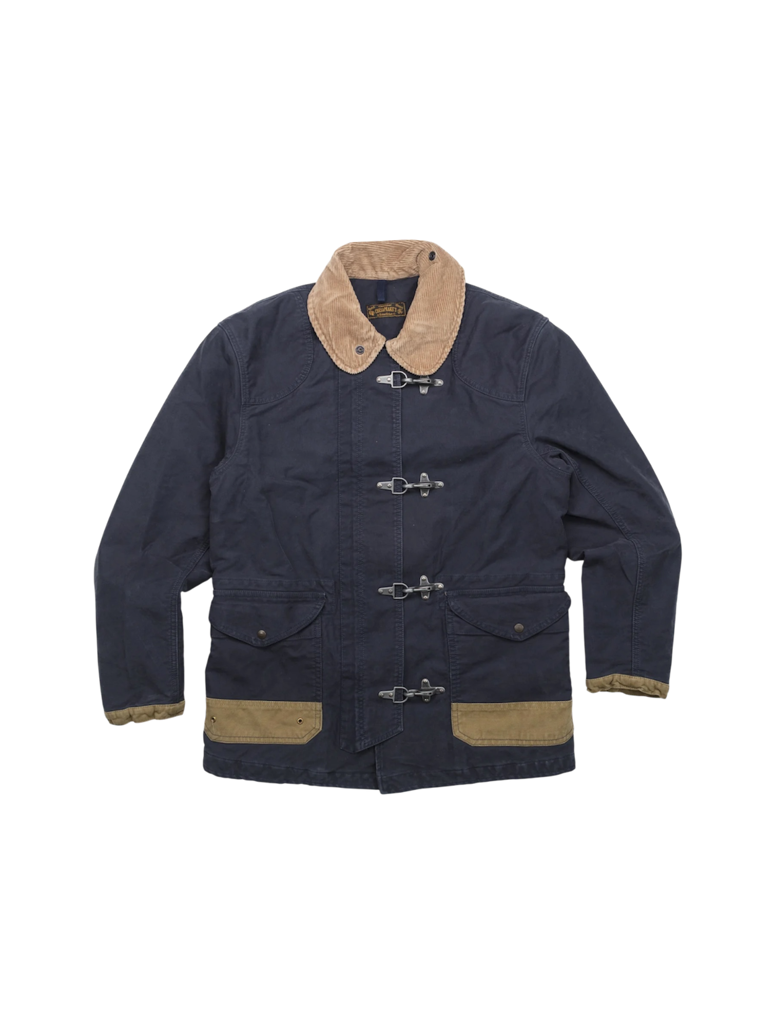 Giacca pompiere 4 ganci blu