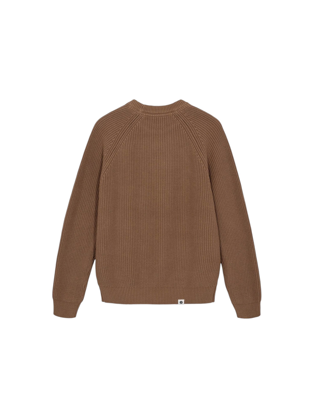 Maglia in cotone pesante costa inglese caramello