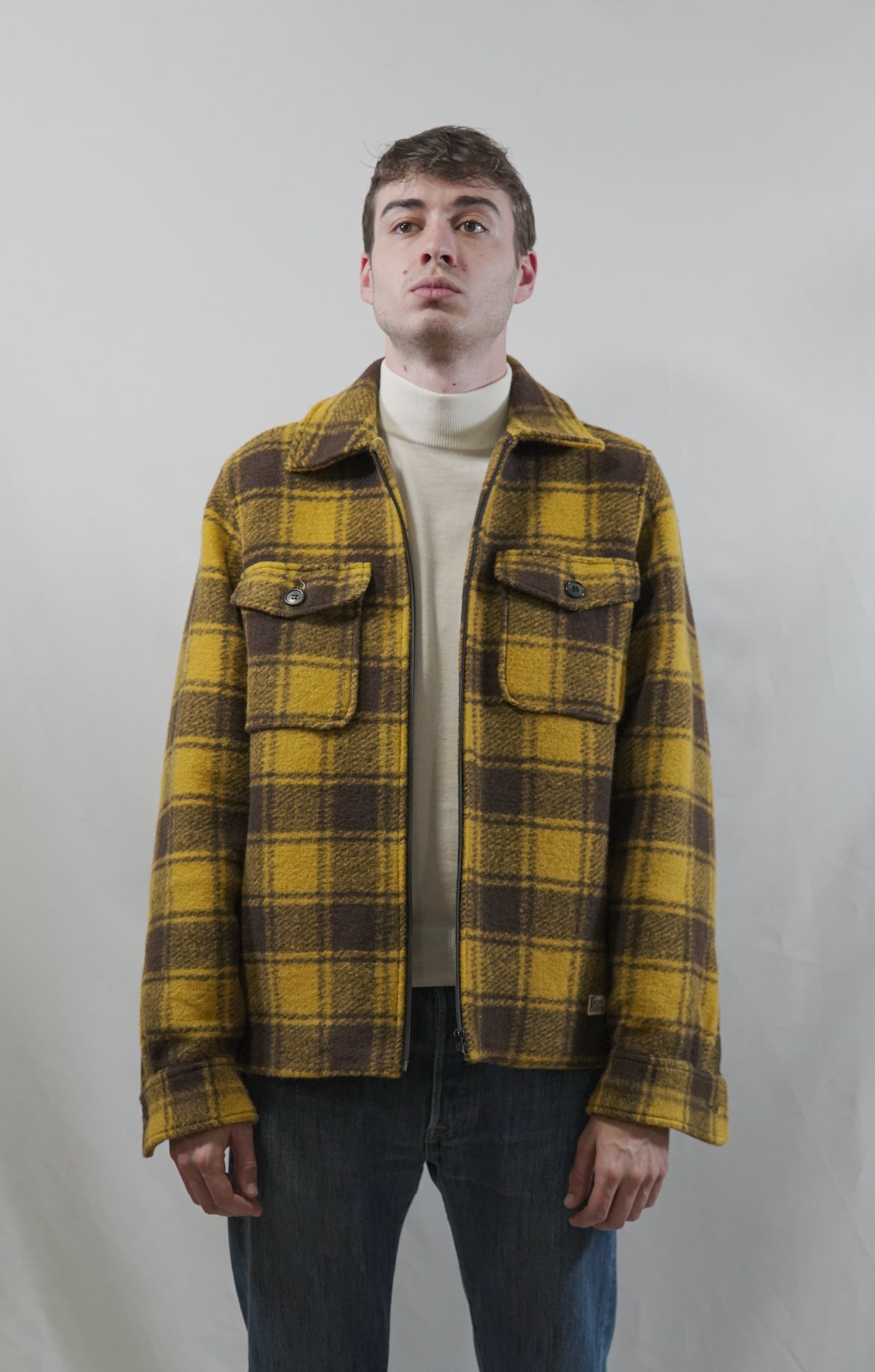 Giacca over shirt wool check Roy Roger's