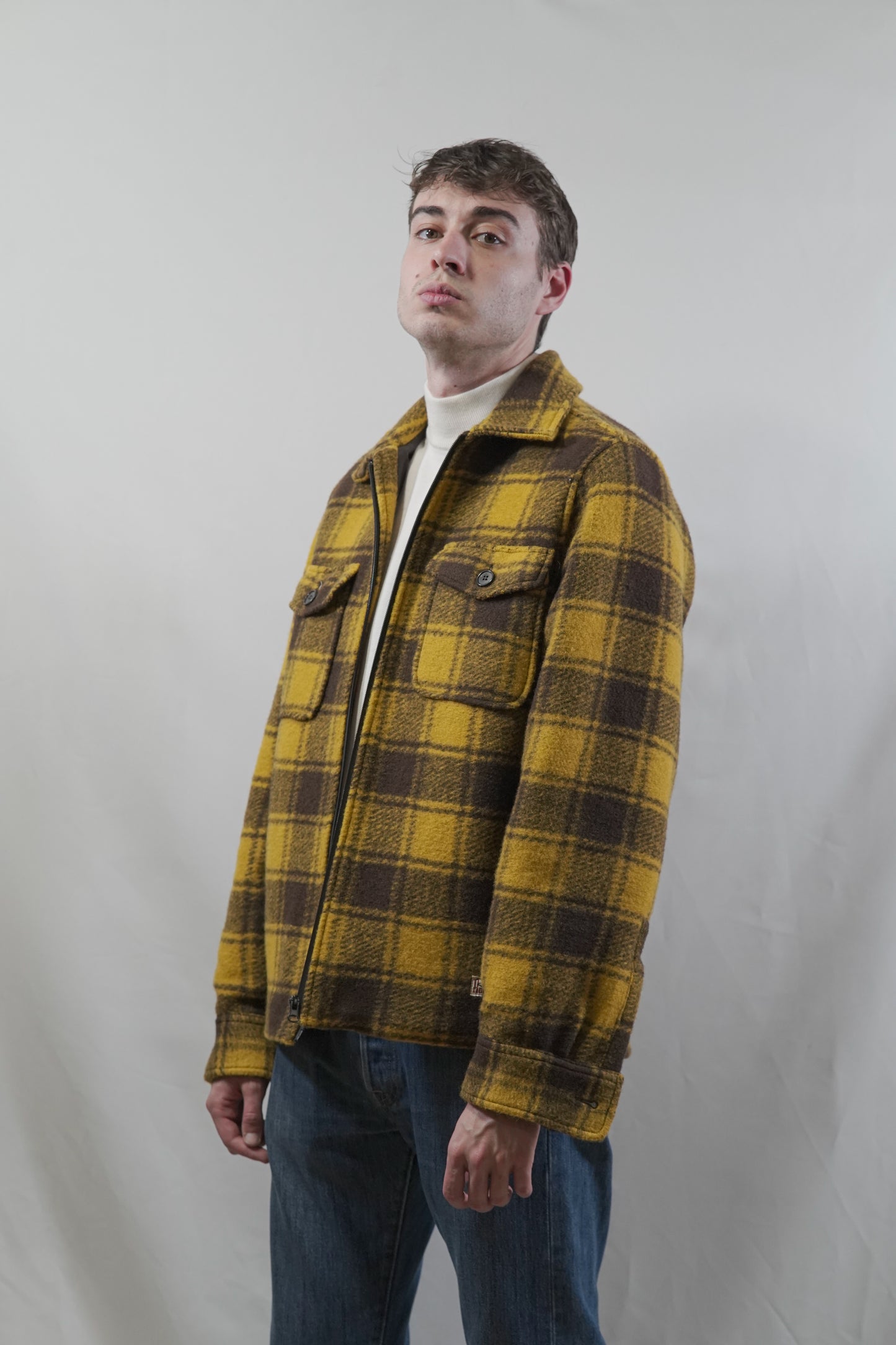 Giacca over shirt wool check Roy Roger's