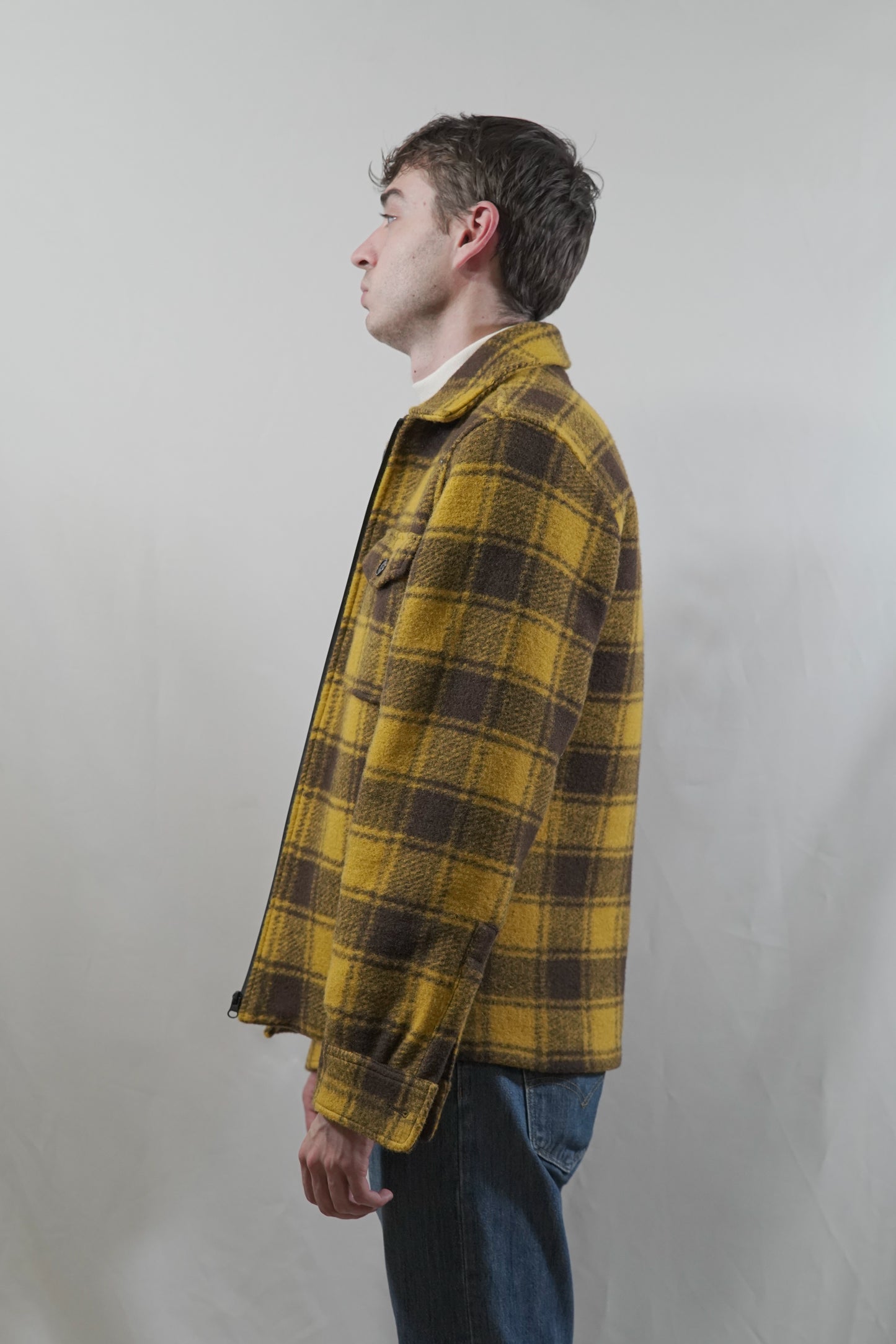 Giacca over shirt wool check Roy Roger's