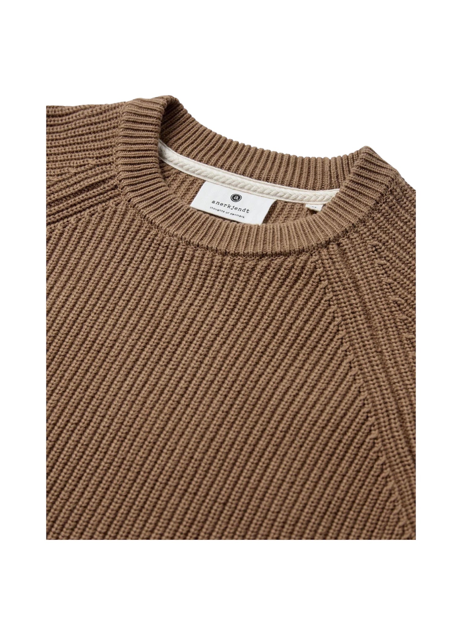 Maglia in cotone pesante costa inglese caramello