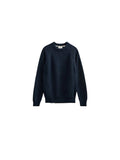 Maglia in cotone pesante costa inglese blu navy