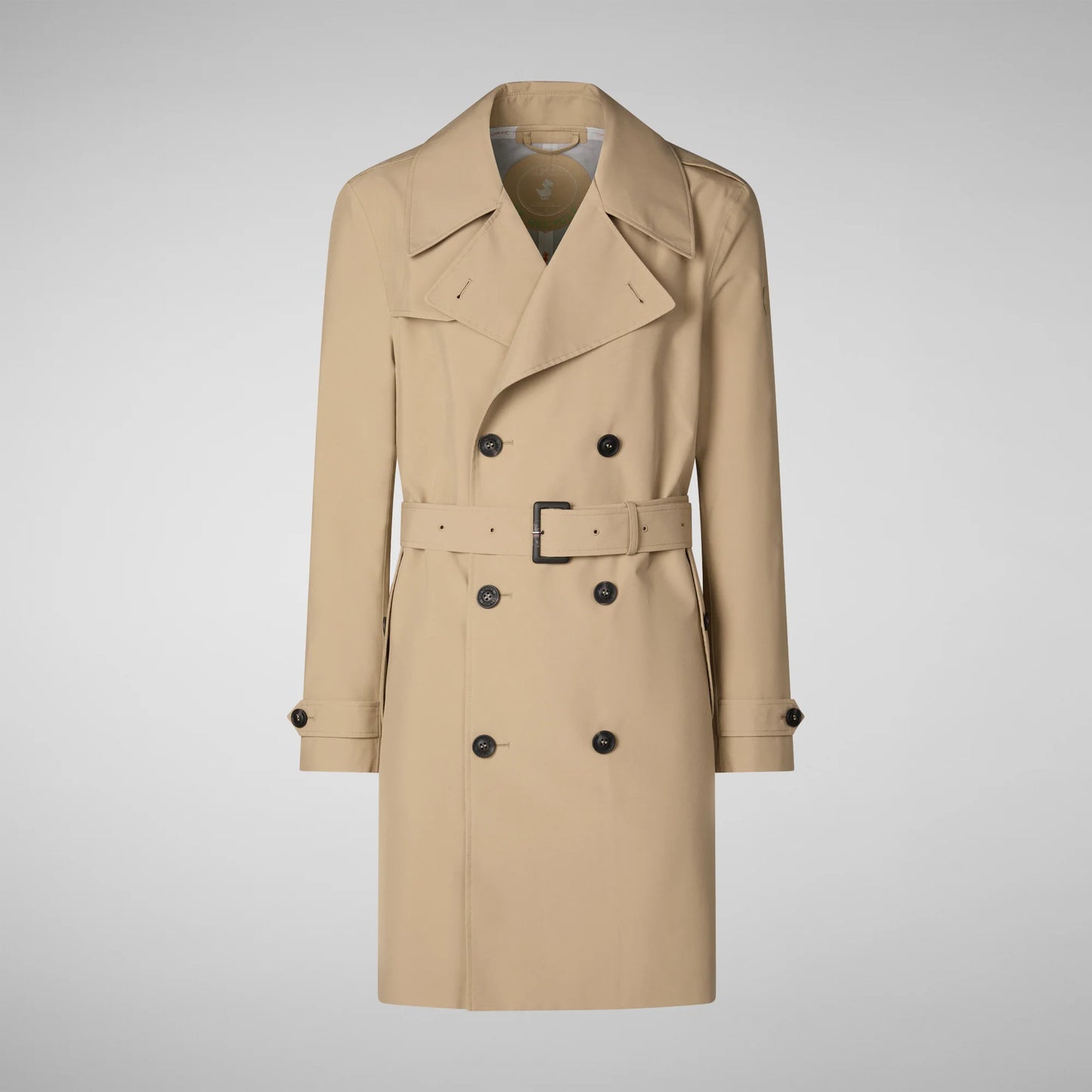 Trench doppio petto beige