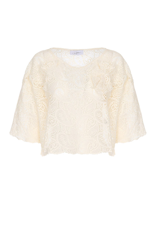 BLUSA BOXY PIZZO COTONE