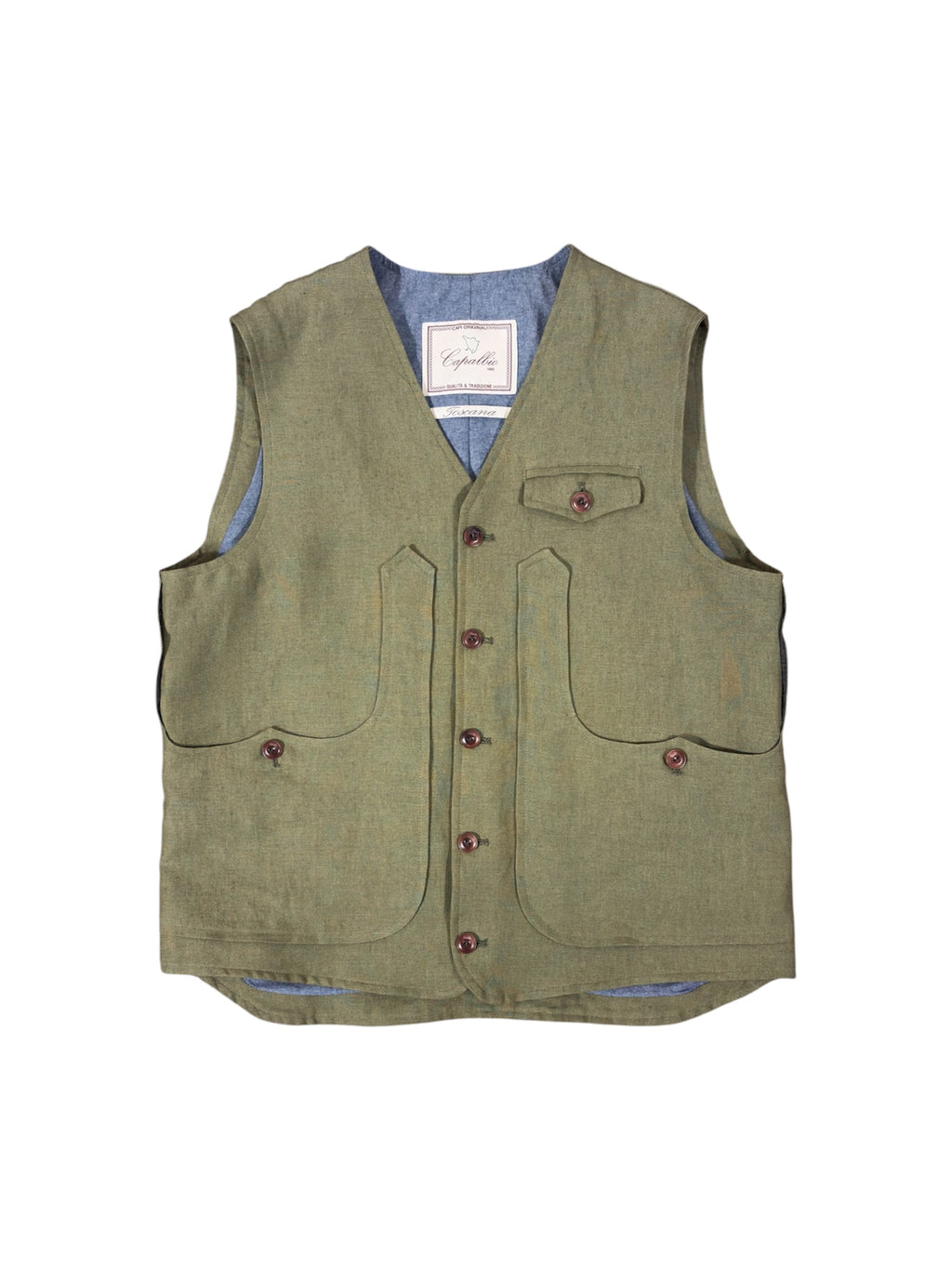 CAPALBIO | Vest Arno in Lino Verde