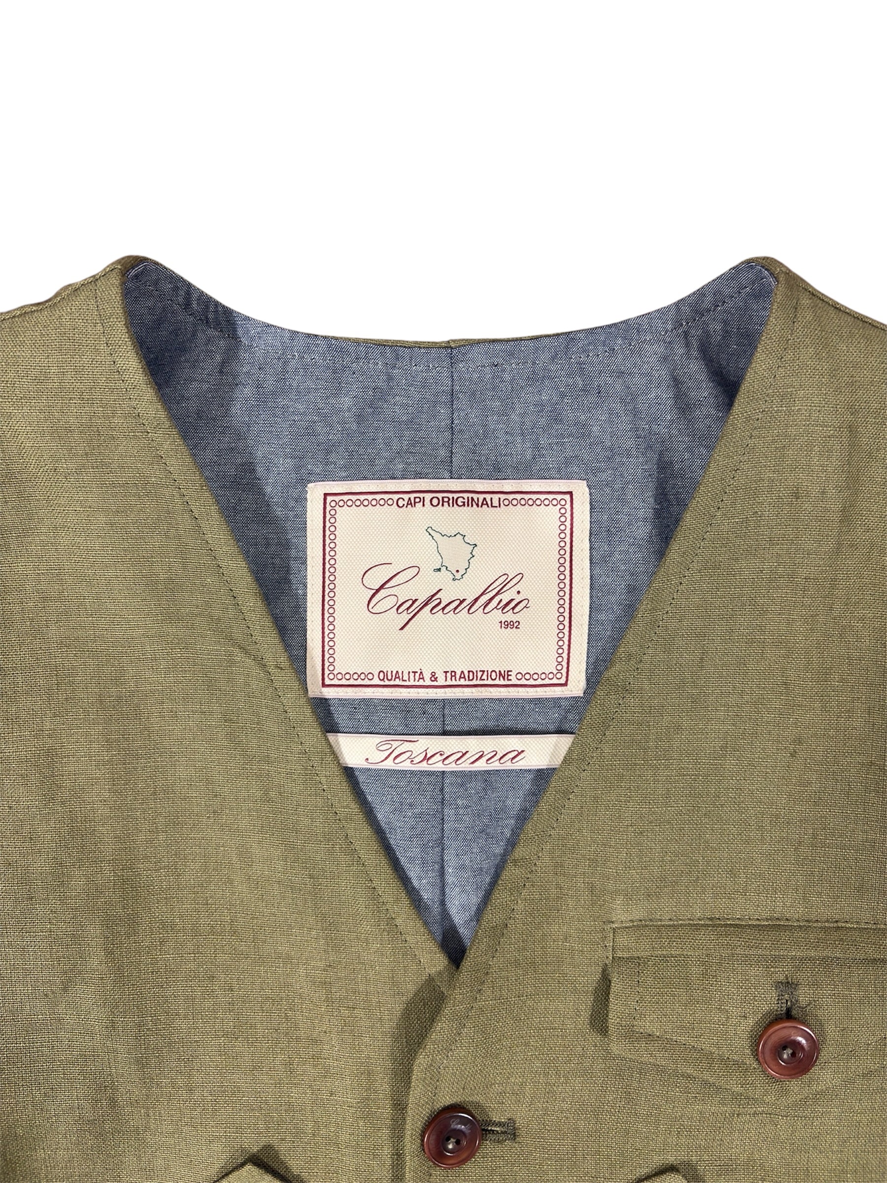CAPALBIO | Vest Arno in Lino Verde