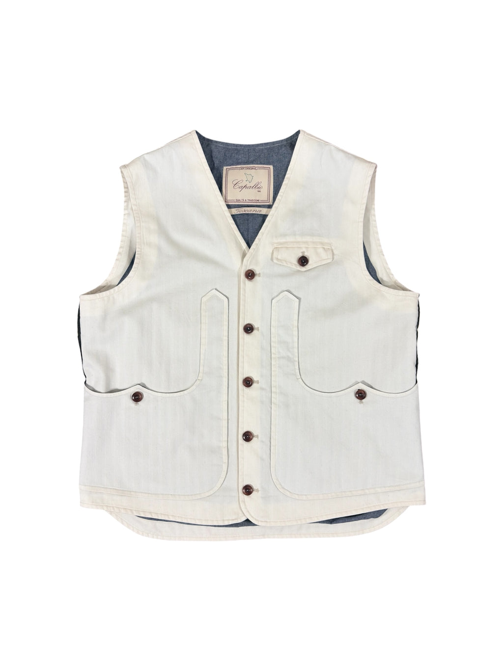 CAPALBIO | Vest Arno in Cotone Bianco