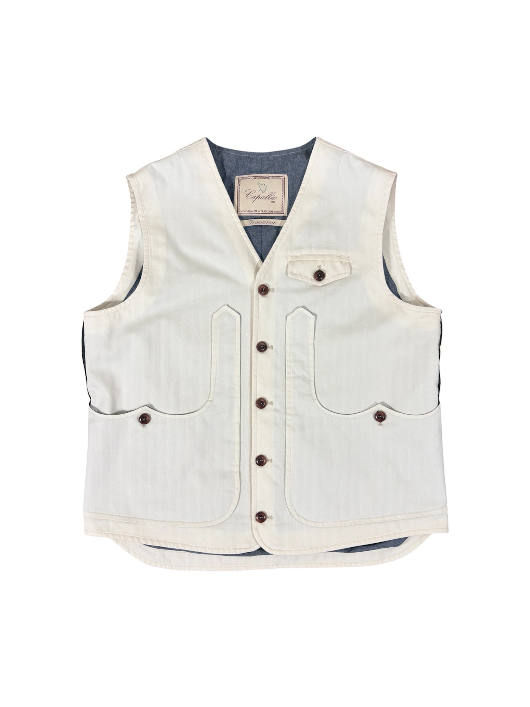 CAPALBIO | Vest Arno in Cotone Bianco