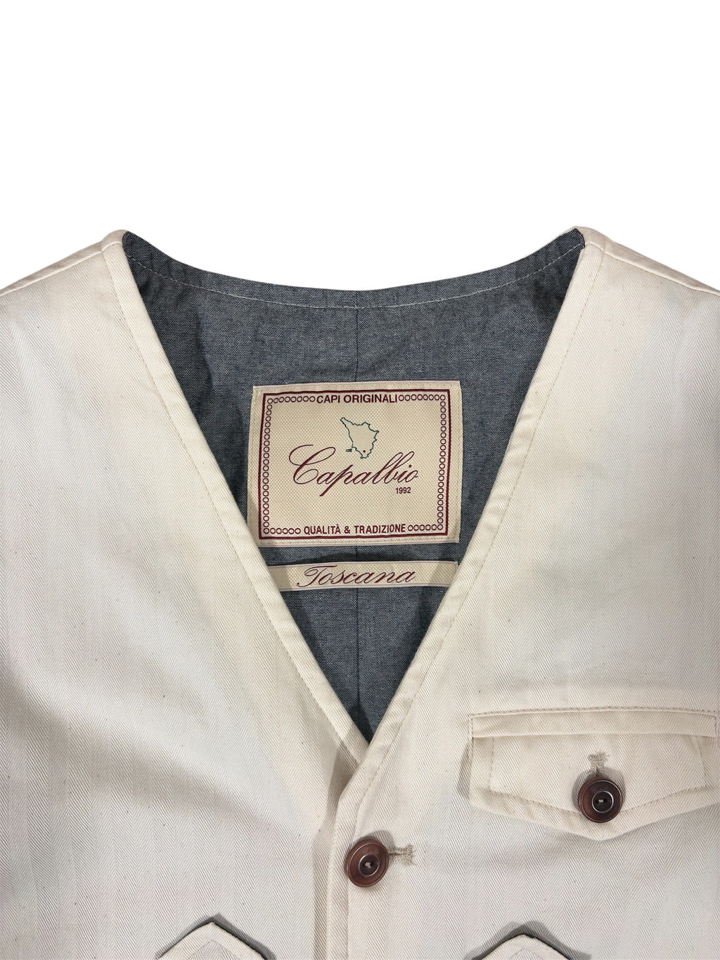 CAPALBIO | Vest Arno in Cotone Bianco