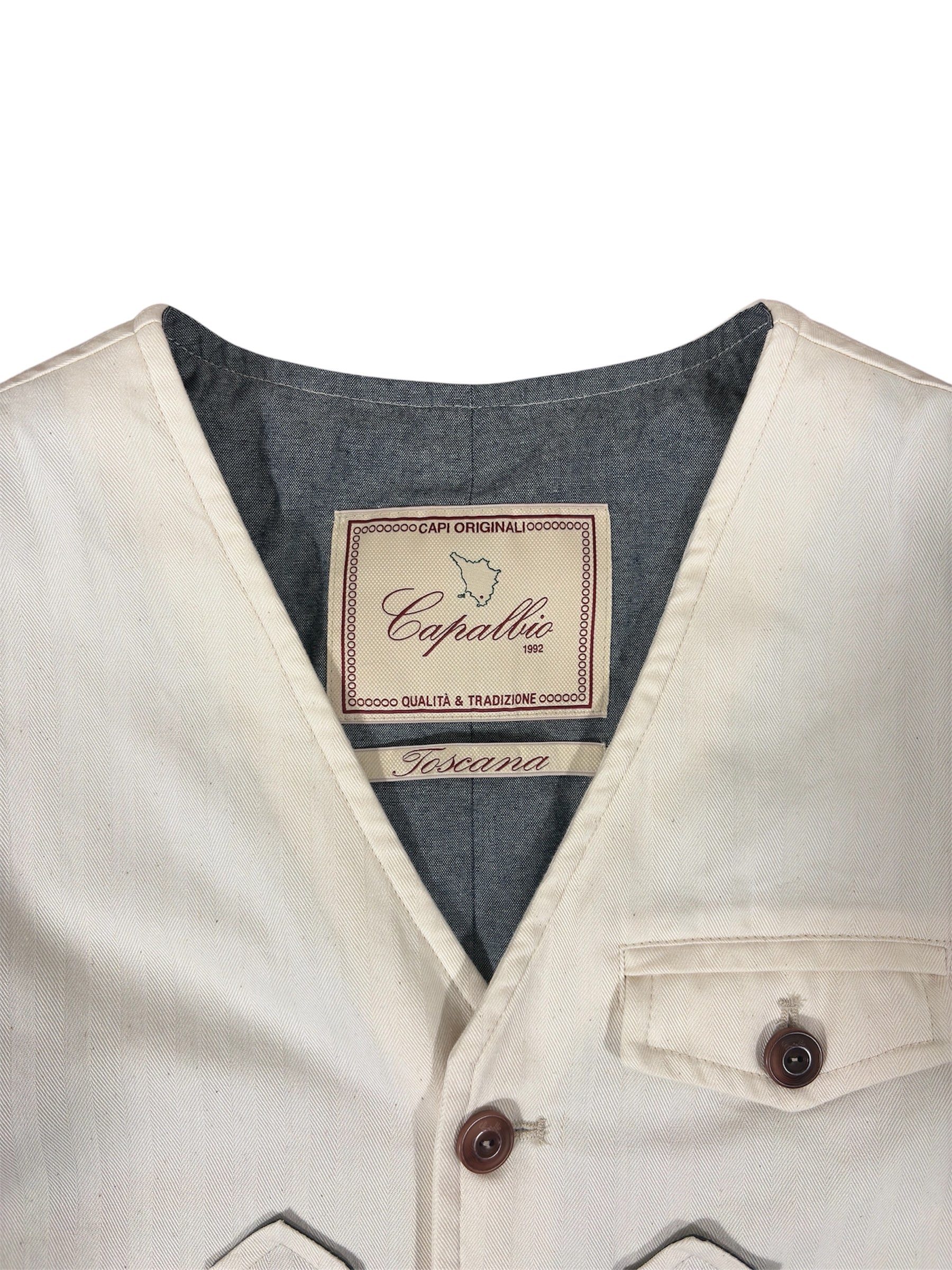 CAPALBIO | Vest Arno in Cotone Bianco