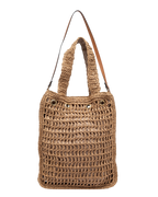 ROY ROGER'S | Borsa Bucket Piatta in Carta Intrecciata