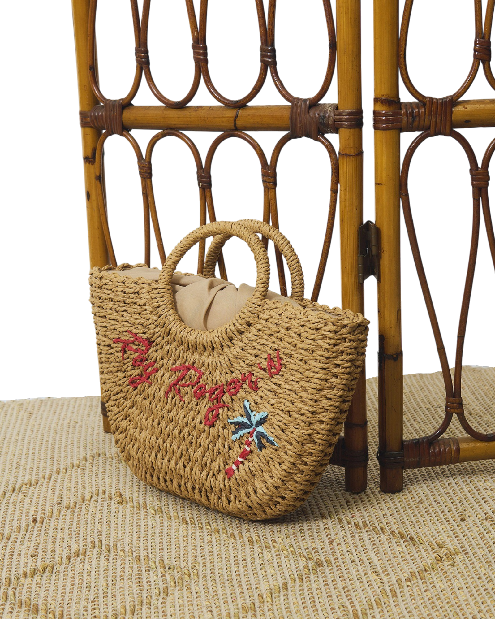 ROY ROGER'S | Borsa Panier Media in Carta Intrecciata