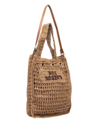 ROY ROGER'S | Borsa Bucket Piatta in Carta Intrecciata