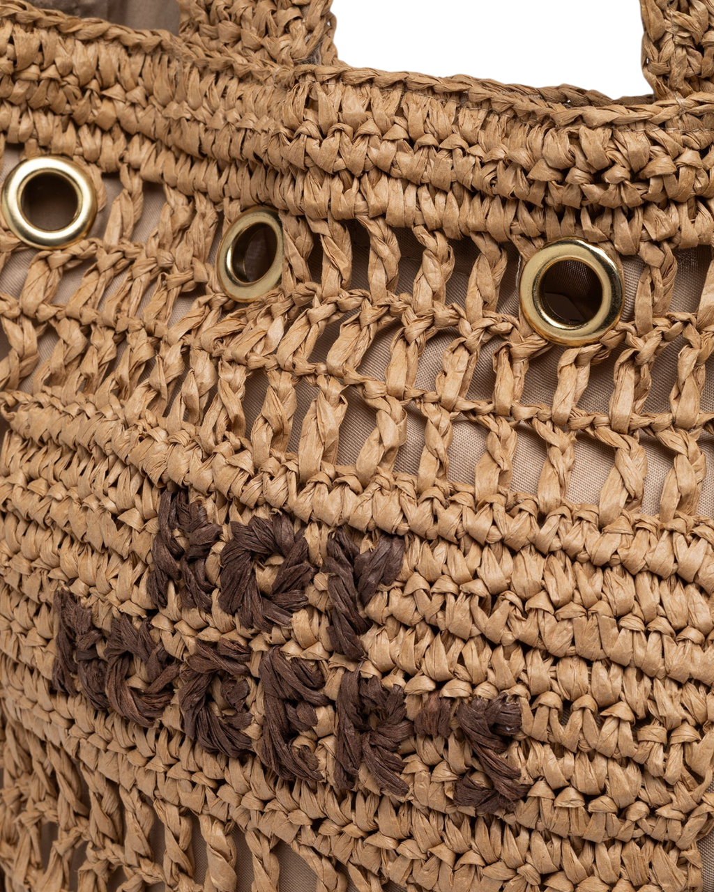 ROY ROGER'S | Borsa Bucket Piatta in Carta Intrecciata