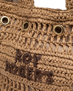 ROY ROGER'S | Borsa Bucket Piatta in Carta Intrecciata