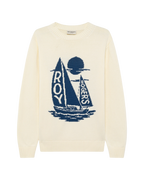 ROY ROGER'S | Pullover in Cotone con Ricamo Sail