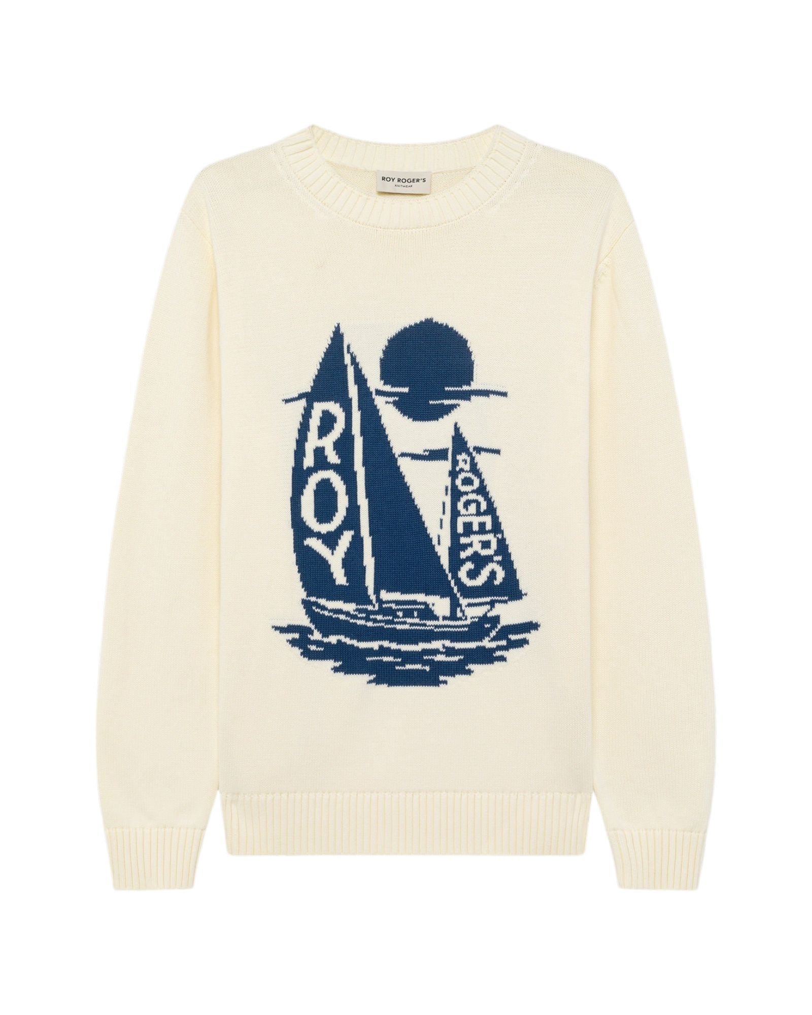 ROY ROGER'S | Pullover in Cotone con Ricamo Sail