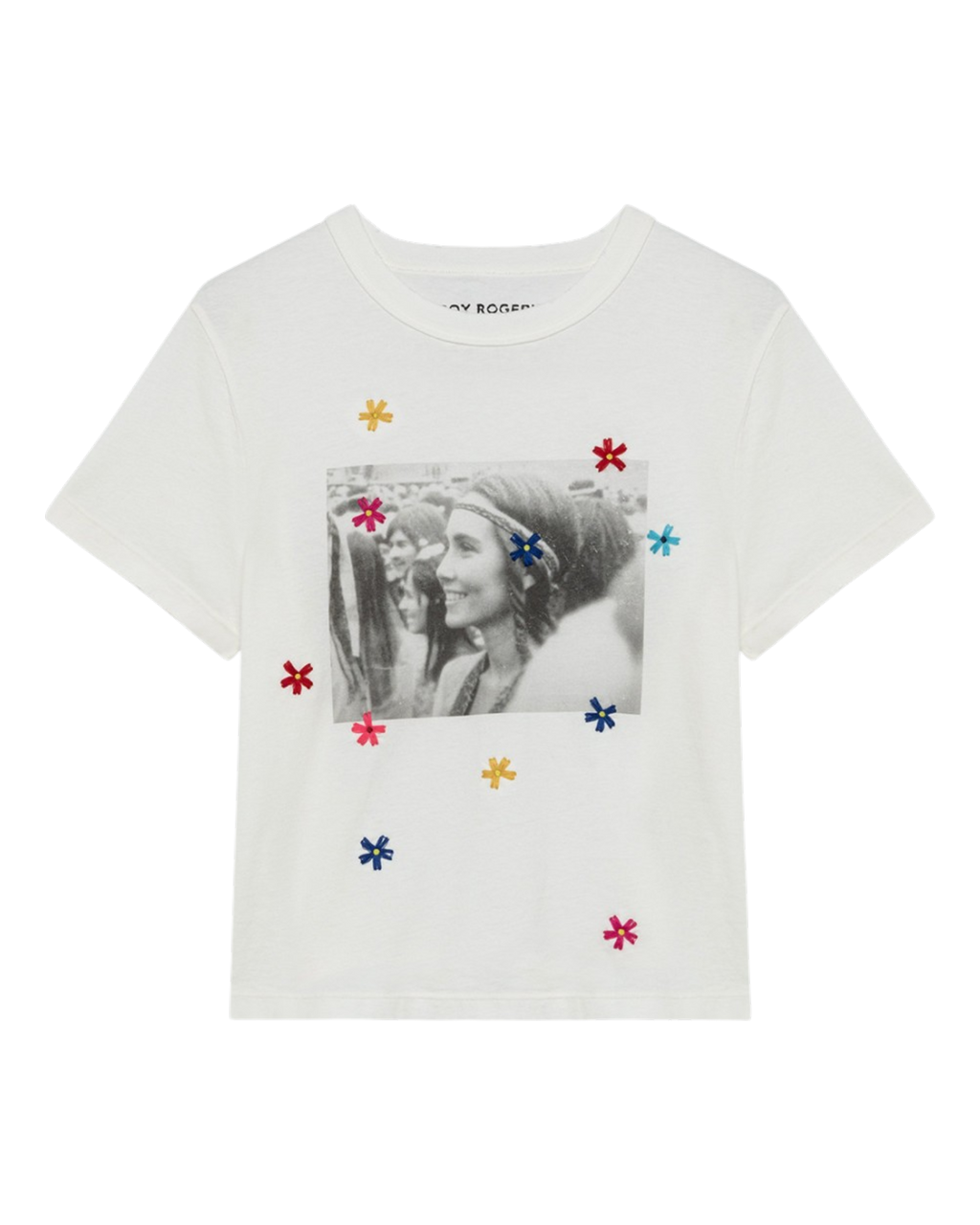 ROY ROGER'S | Old Glory T-shirt con Stampa Woodstock
